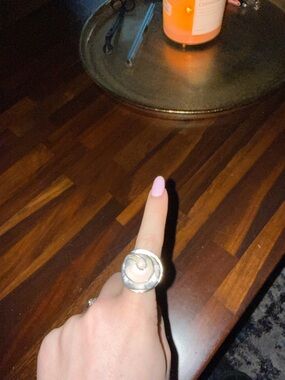 Silver Swirl Statement Ring